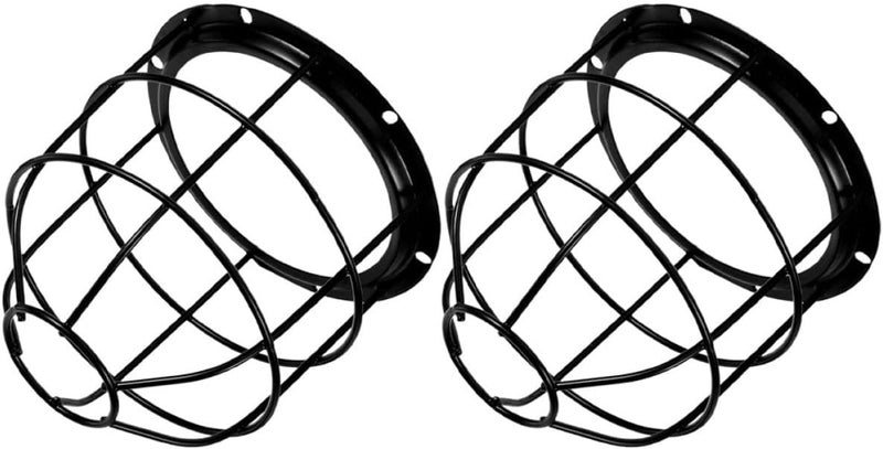 DIYEAH 2Pcs Metal Wire Mesh Light Bulb Cage Protective Lamp Guard for Workshop Signal Lighting Installation Durable Bulb Guard for Enhanced - Image 1